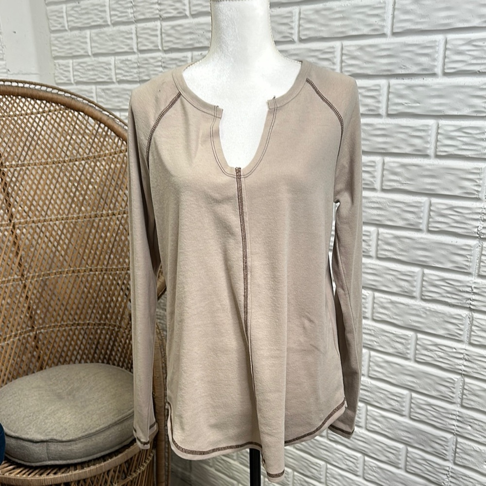 Women’s Elegant Beige Long Sleeve Top